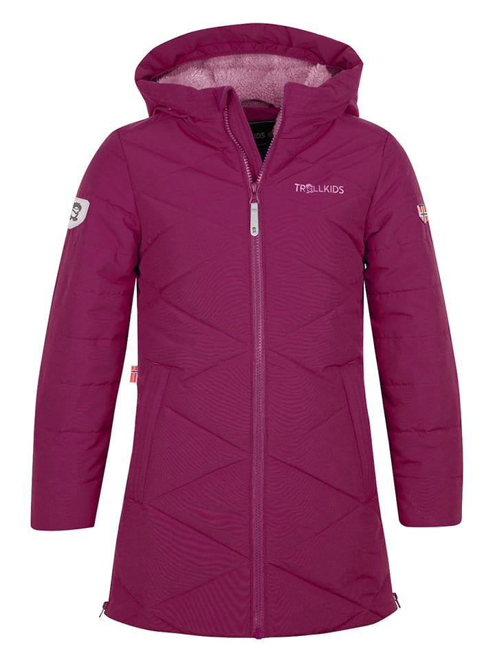 Trollkids Płaszcz zimowy "Bergen" w kolorze fioletowym rozmiar: 110