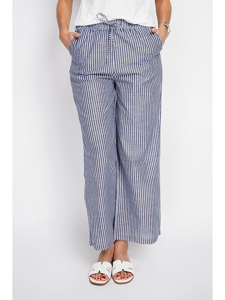 William de Faye Spodnie w kolorze granatowo-białym rozmiar: 40