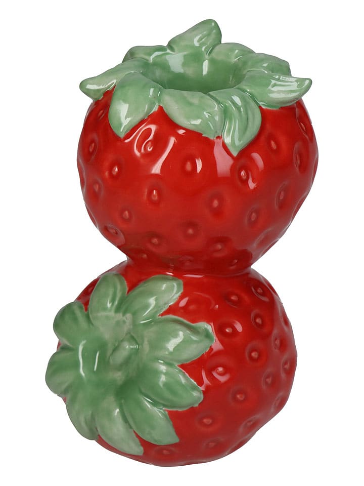 Kersten Świecznik "Strawberry" w kolorze czerwonym - 8 x 12 x 7 cm rozmiar: onesize