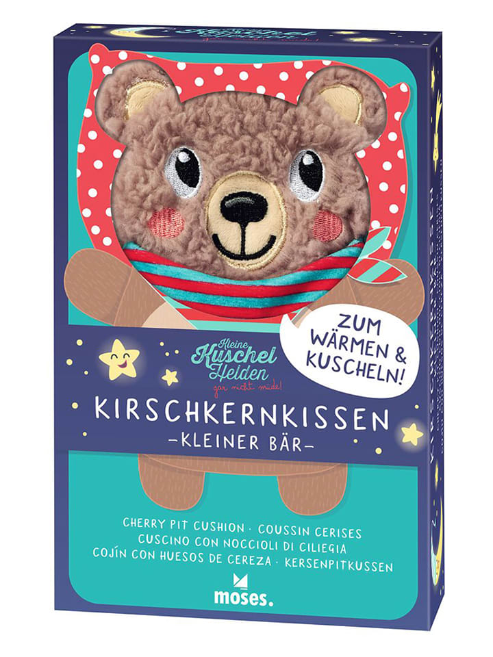 moses. Poduszka "Bear" w kolorze jasnobrązowym z pestkami wiśni - 24 m+ rozmiar: onesize