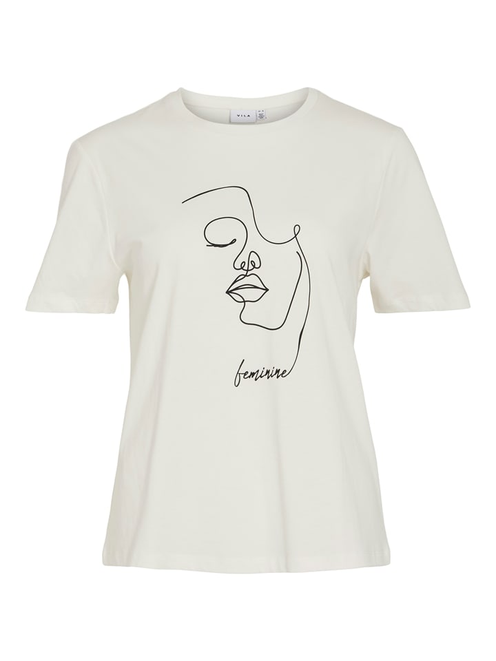 Vila Koszulka w kolorze kremowym rozmiar: L