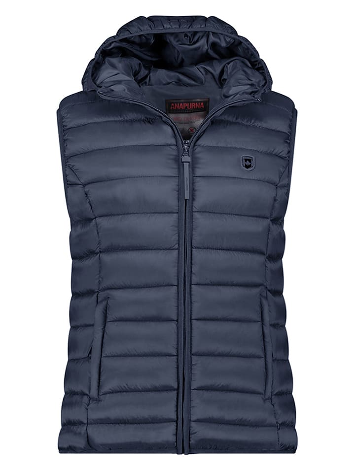 ANAPURNA Kamizelka pikowana "Vakitalana" w kolorze granatowym rozmiar: L