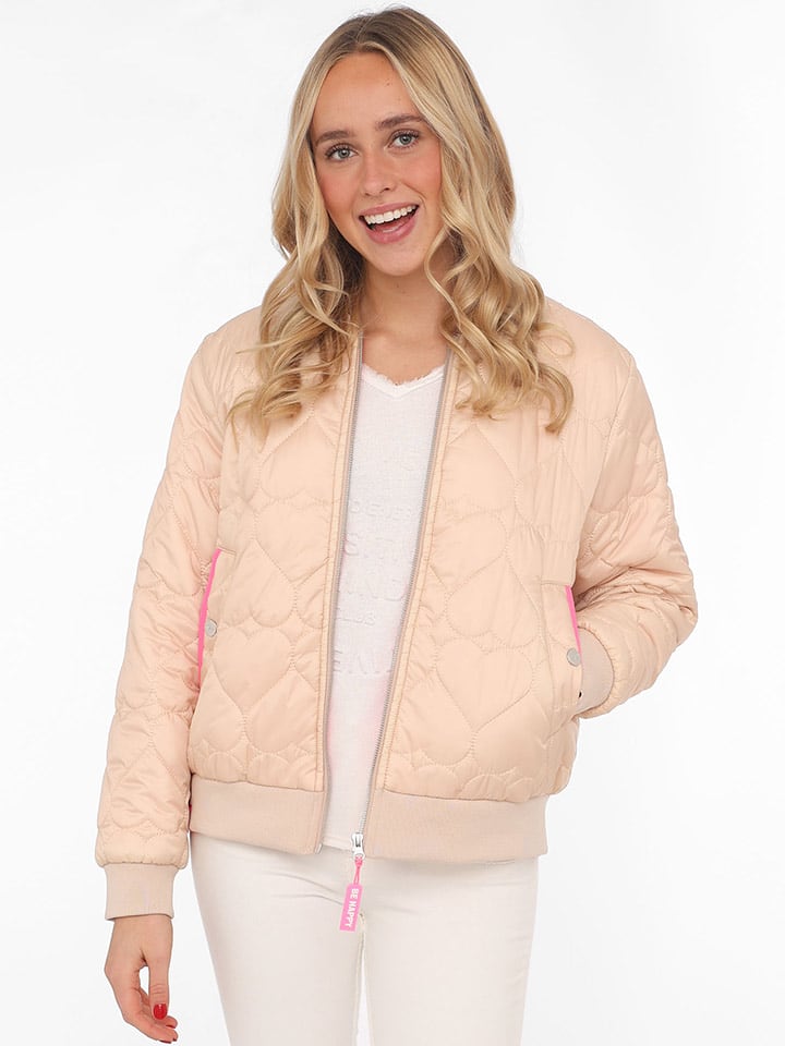 Zwillingsherz Kurtka pikowana "Love" w kolorze beżowym rozmiar: M