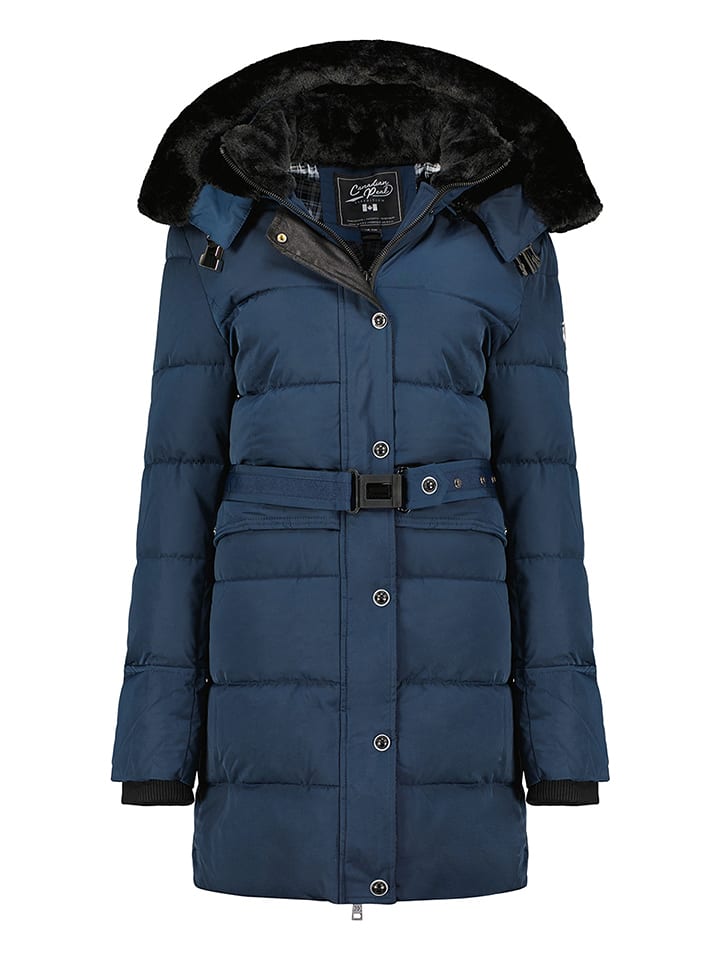 Canadian Peak Płaszcz zimowy "Bettineak" w kolorze granatowym rozmiar: XL