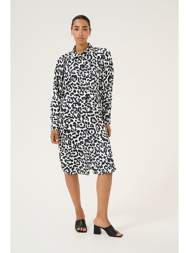 Kaffe Sukienka "Roxy" w kolorze biało-czarnym rozmiar: 42