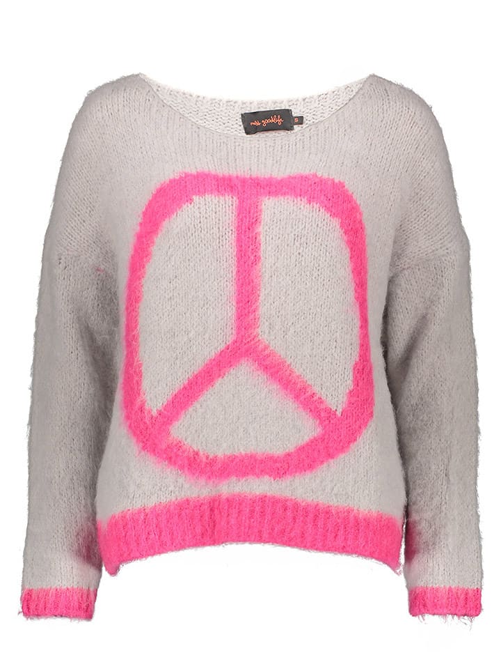 miss goodlife Sweter w kolorze szaro-różowym rozmiar: L