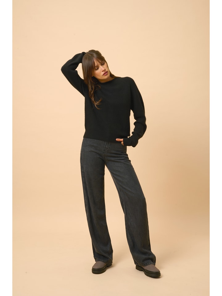 Just Cashmere Kaszmirowy sweter w kolorze czarnym rozmiar: L