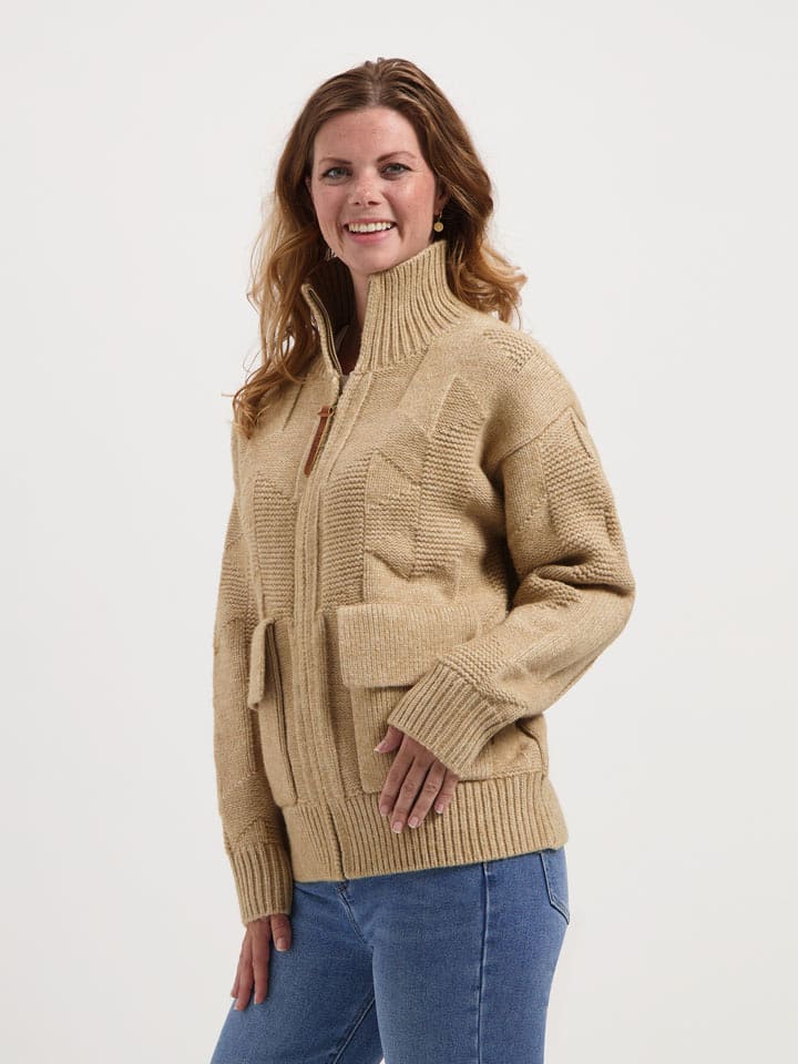 TRAVELIN' Kardigan w kolorze beżowym rozmiar: S