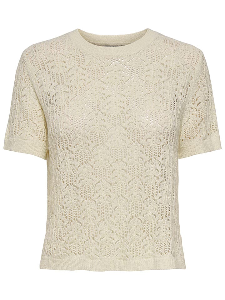 JDY Koszulka dzianinowa w kolorze beżowym rozmiar: L