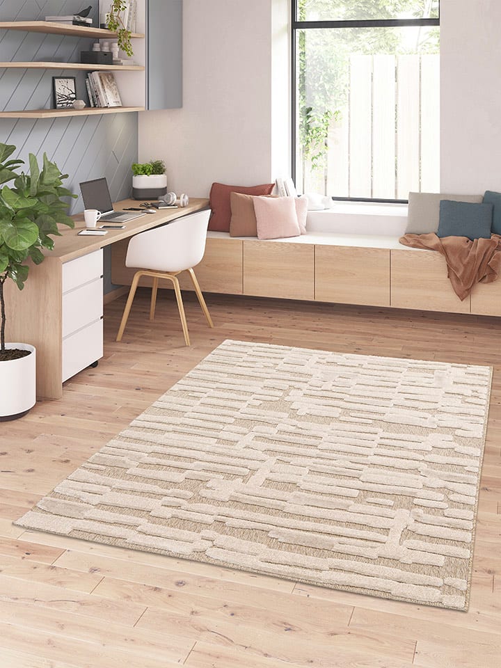 bobochic Dywan "Lennon" w kolorze beżowym rozmiar: 200x290 cm