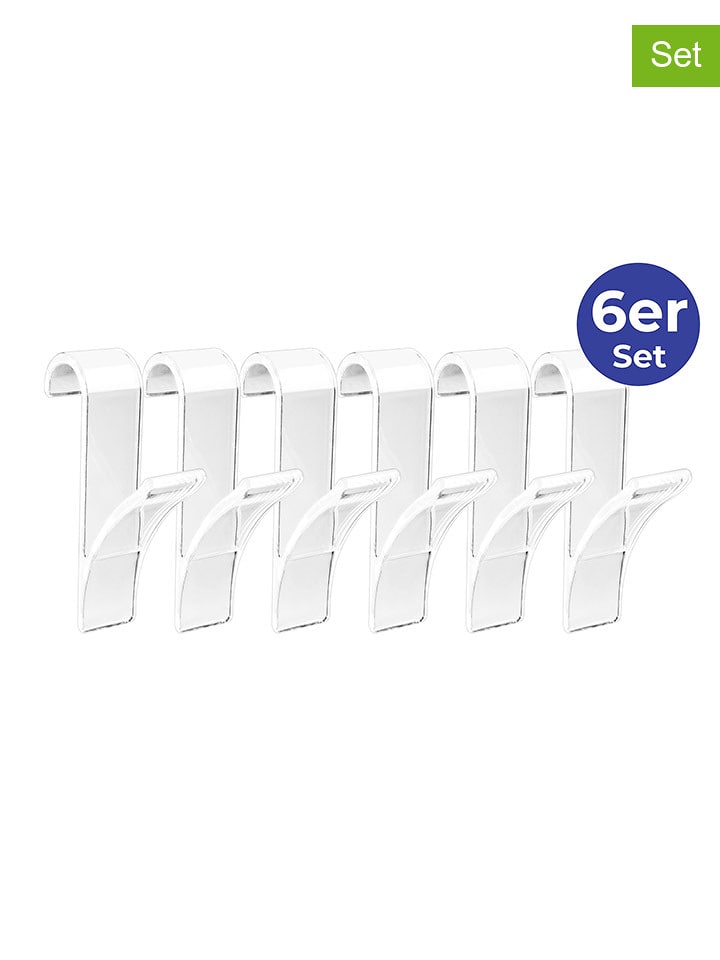 Wenko Wieszaki (6 szt.) na ręczniki - wys. 10,5 cm rozmiar: onesize