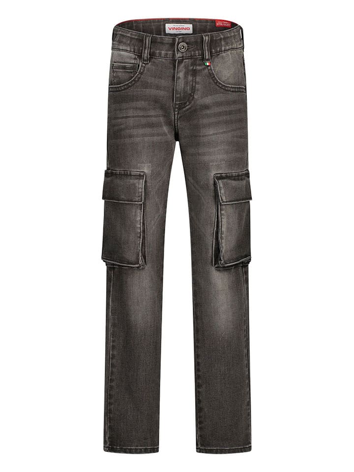 Vingino Dżinsy "Paolo" - Regular fit - w kolorze antracytowym rozmiar: 170