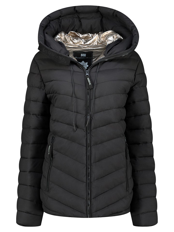 Geographical Norway Kurtka pikowana "Amandine" w kolorze czarnym rozmiar: M