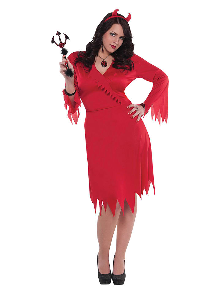 Carnival Party 2-częściowy kostium w kolorze czerwonym rozmiar: M/L