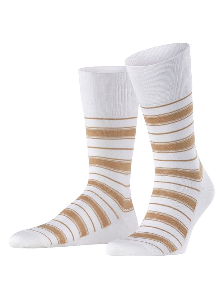 Falke Skarpety "Shirtline" w kolorze białym rozmiar: 41/42