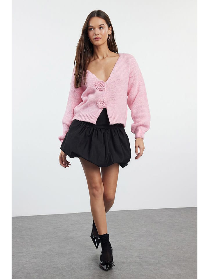 trendyol Kardigan w kolorze jasnoróżowym rozmiar: L