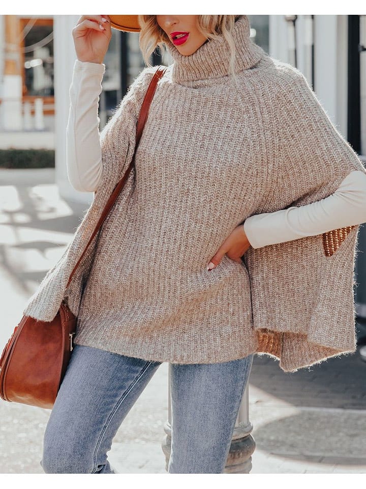 Milan Kiss Ponczo w kolorze beżowym rozmiar: L