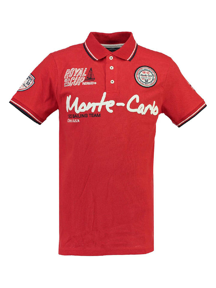 Geographical Norway Koszulka polo "Karo" w kolorze czerwonym rozmiar: 128