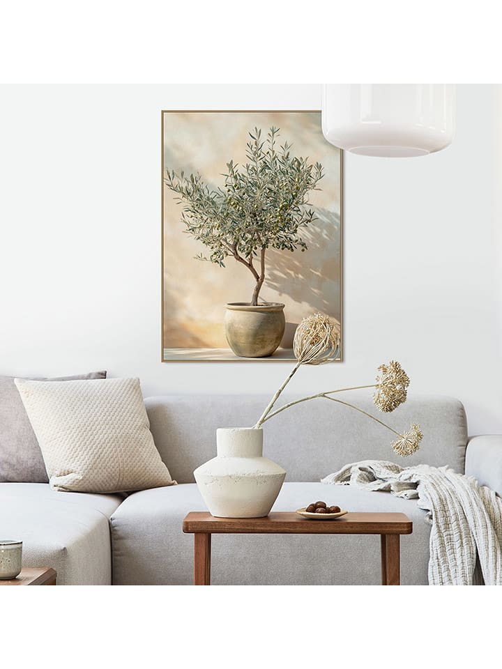 Orangewallz Druk artystyczny "Olive Summer" w ramce rozmiar: 50x70 cm