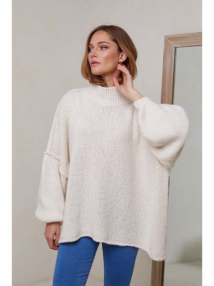 Joséfine Sweter "Jamy" w kolorze kremowym rozmiar: L