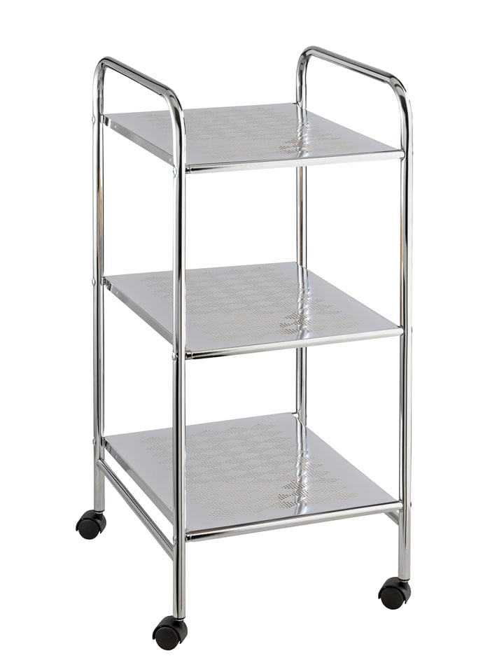 Wenko Regał łazienkowy "Sando" w kolorze srebrnym - 32 x 71 x 36,5 cm rozmiar: onesize