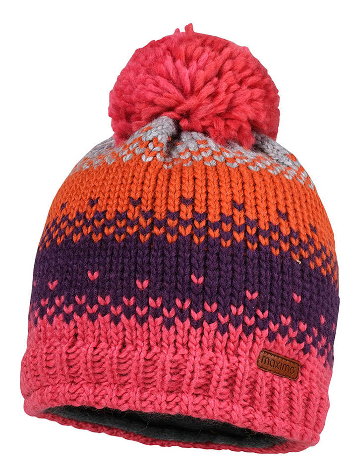 MaxiMo Wełniana czapka ze wzorem rozmiar: 53 cm