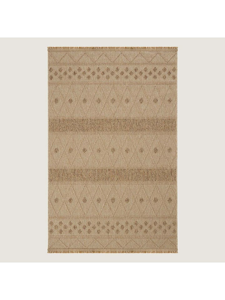 BELLA MAISON Dywan bawełniany "Girona" w kolorze jasnobrązowym rozmiar: 160x230 cm
