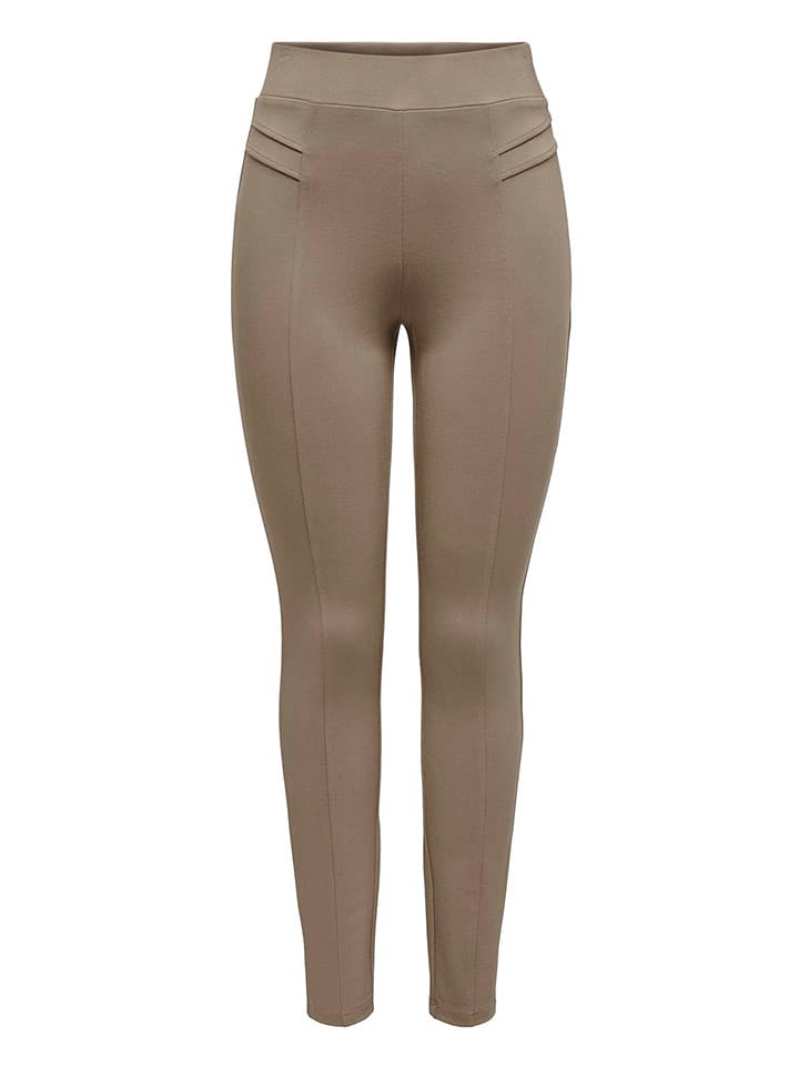 ONLY Legginsy "Nori" w kolorze jasnobrązowym rozmiar: L/L32
