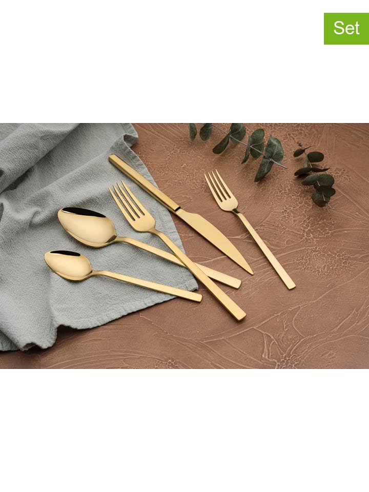 Hermia 60-częściowy zestaw sztućców w kolorze złotym rozmiar: onesize