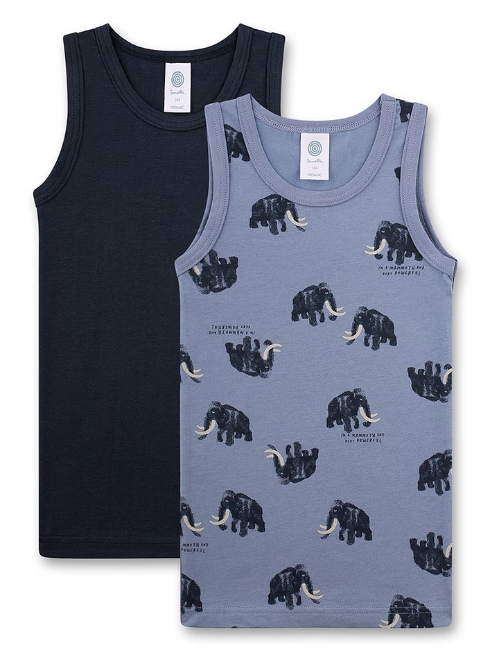 Sanetta Podkoszulki (2 szt.) w kolorze granatowo-błękitnym rozmiar: 104