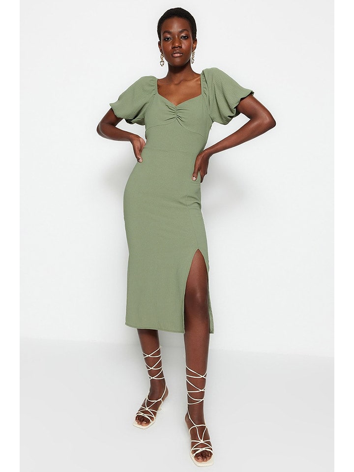 trendyol Sukienka w kolorze khaki rozmiar: 38