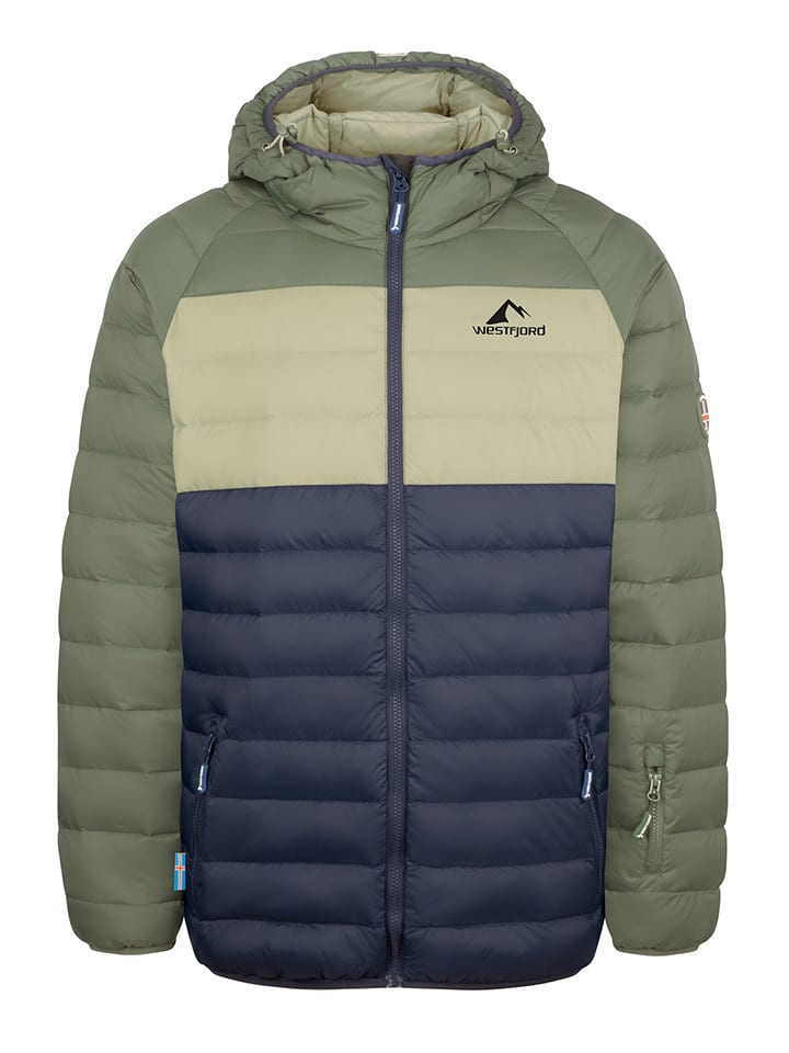 Westfjord Kurtka puchowa "Snaefell" w kolorze zielono-granatowym rozmiar: 3XL