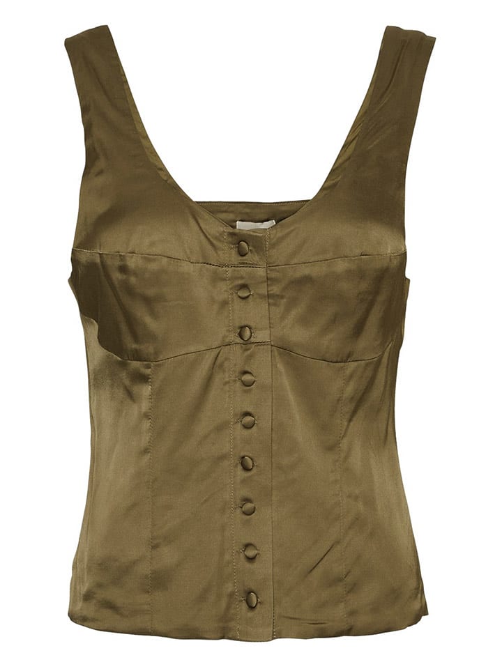 MOSS COPENHAGEN Top "Julietta" w kolorze khaki rozmiar: XL