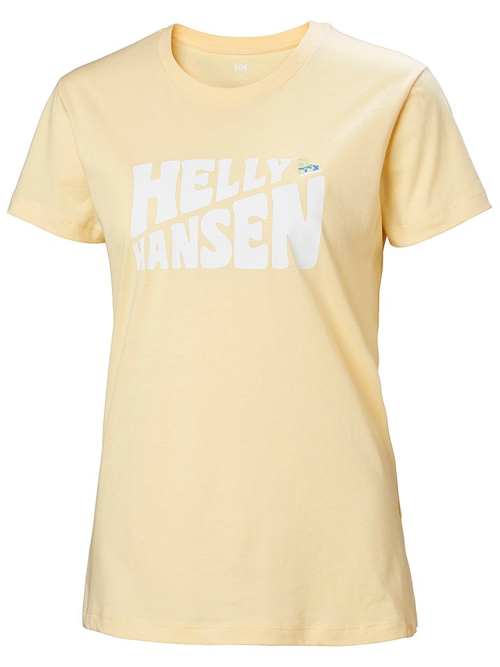 Helly Hansen Koszulka funkcyjna "F2F Cotton Tee 2.0" w kolorze żółtym rozmiar: L