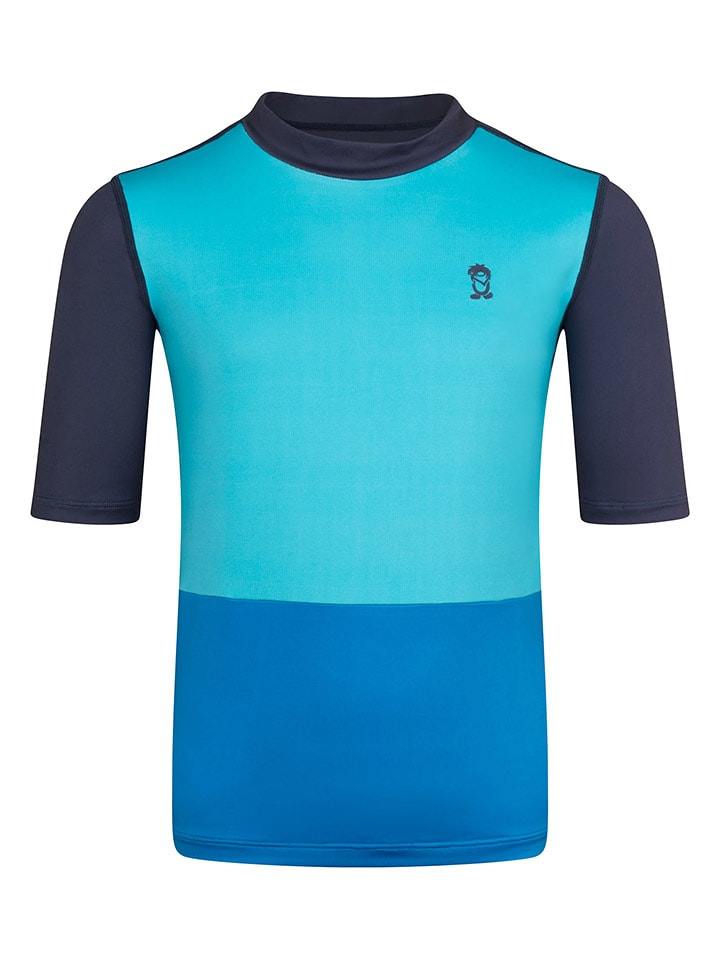 Trollkids Koszulka kąpielowa "Balestrand T" w kolorze błękitno-granatowym rozmiar: 98