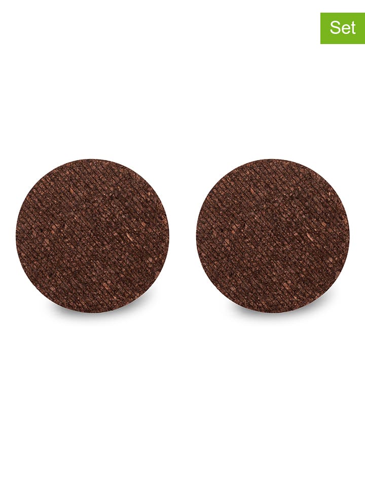 Sagaform Podstawki (2 szt.) "Dante" w kolorze brązowym - Ø 20 cm rozmiar: onesize
