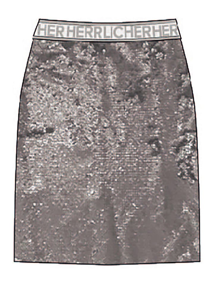 Herrlicher Spódnica w kolorze szarym rozmiar: L