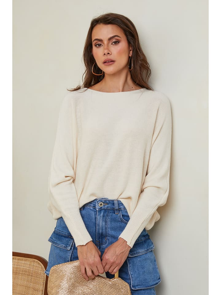 Joséfine Sweter "Hajos" w kolorze kremowym rozmiar: M