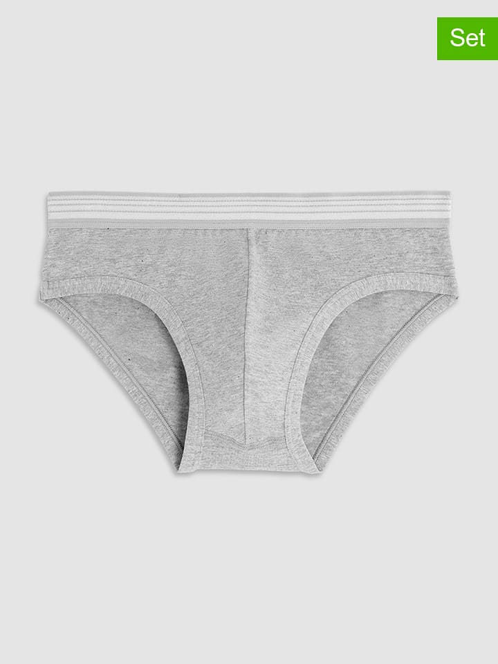 COTONELLA Slipy (2 pary) w kolorze szarym rozmiar: M