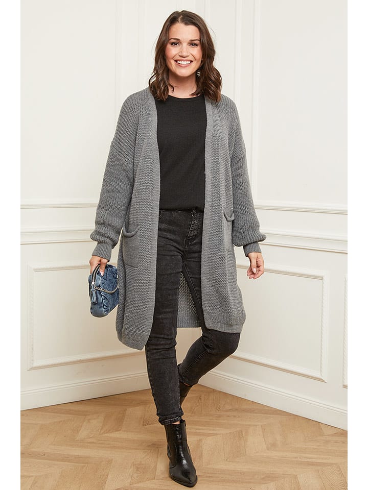 Curvy Lady Kardigan w kolorze szarym rozmiar: 48/50
