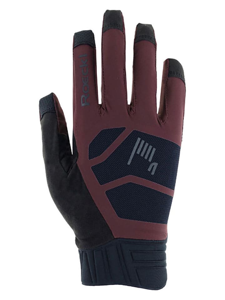 Roeckl SPORTS Rękawiczki kolarskie "Murnau" w kolorze czarno-czerwonym rozmiar: 8,5