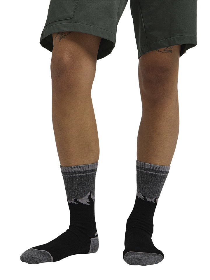 Jack Wolfskin Skarpety funkcyjne (2 pary) "Mount Multi" w kolorze szaro-czarnym rozmiar: 38-40