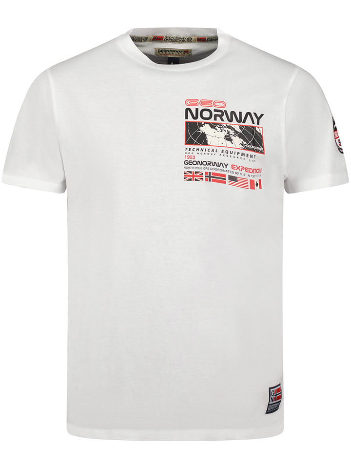 Geographical Norway Koszulka "Jholme" w kolorze białym rozmiar: S