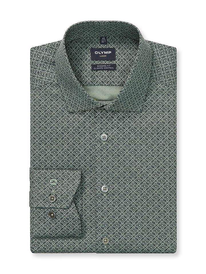 OLYMP Koszula "Luxor" - Modern fit - w kolorze ciemnozielonym rozmiar: 42