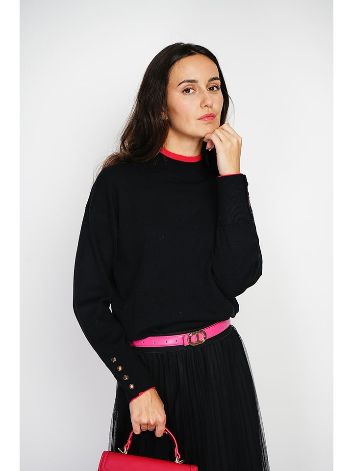 ASSUILI Kaszmirowy sweter w kolorze czarnym rozmiar: 36