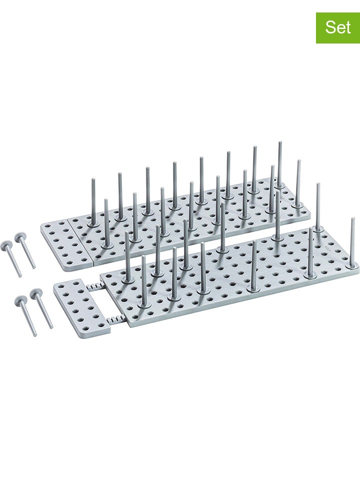 heine home Organizery (2 szt.) w kolorze szarym do szuflady - 45 x 15 x 10 cm rozmiar: onesize