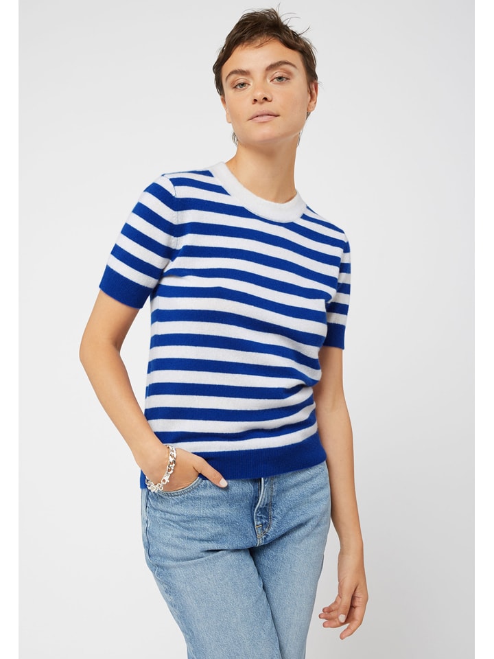 Rodier Kaszmirowy sweter w kolorze bialo-niebieskim rozmiar: 38