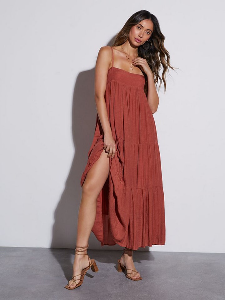 LA Angels Sukienka w kolorze jasnobrązowym rozmiar: M