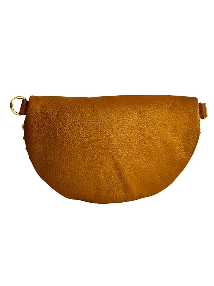 Florence Bags Skórzana saszetka "Starly" w kolorze jasnobrązowym - 25 x 16 x 8 cm rozmiar: onesize