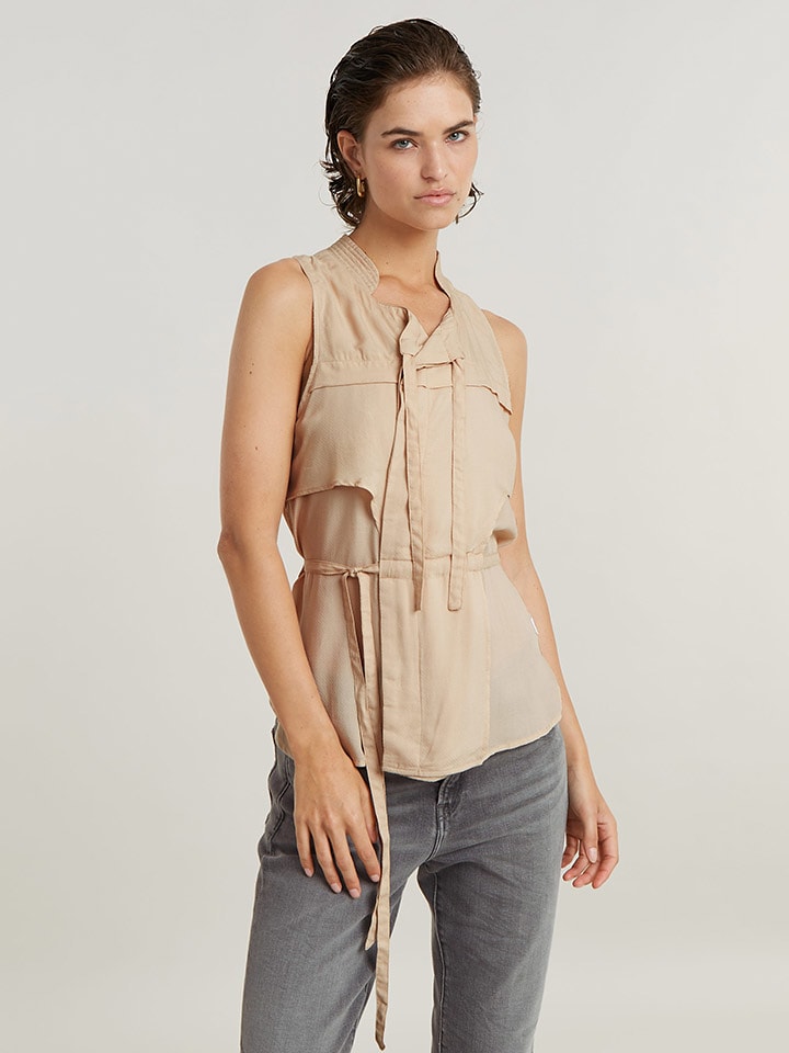 G-Star Bluzka w kolorze beżowym rozmiar: XS